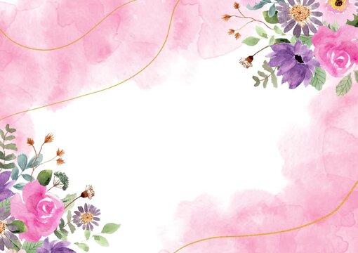 pink flower frame