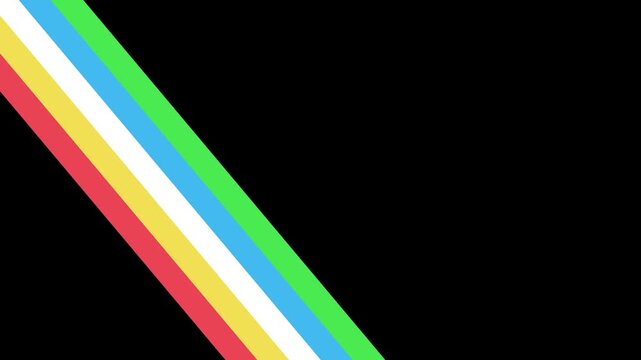 Disability Pride Month background. Motion graphics of 5 color line background