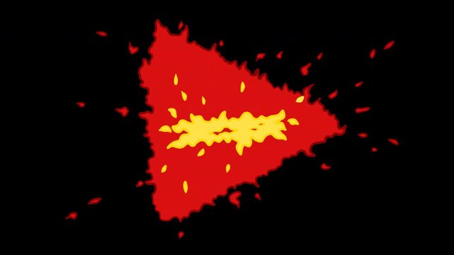Cartoon Fire Beam Transition With Alpha Channel
