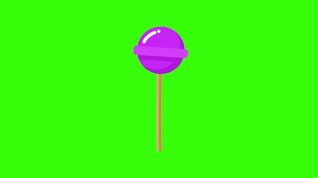 Playful Cartoon Lollipop Food Icon Animation for Kids and Dessert Promos