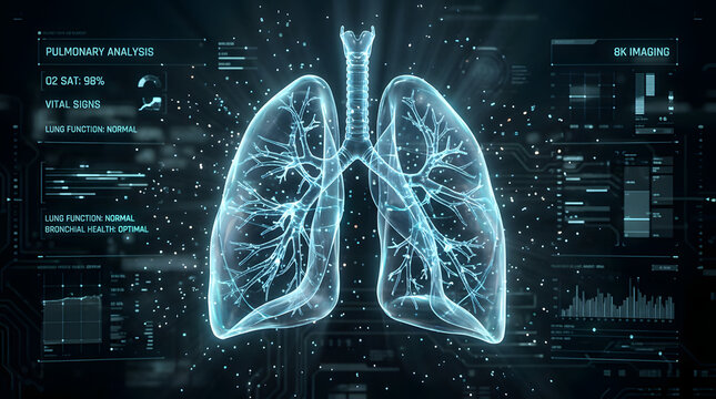 Healthcare dashboard displaying real-time respiratory analysis