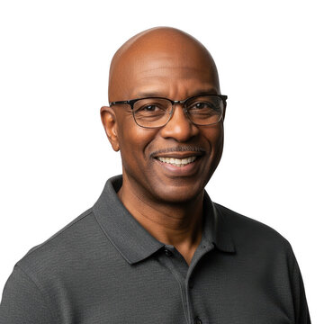 Smiling man with glasses wearing a dark sweater