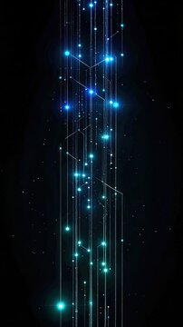 Futuristic technology background with a glowing digital data network connection.