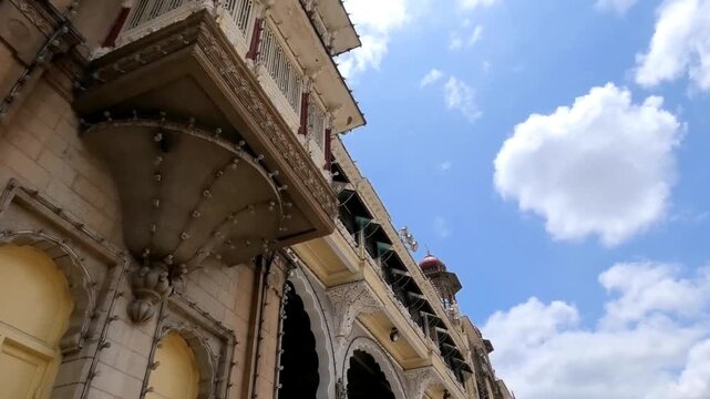 The arches of Mysore Palace (Amba Vilas Palace), Karnataka, India