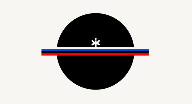 Simple black circle with asterisk symbol.