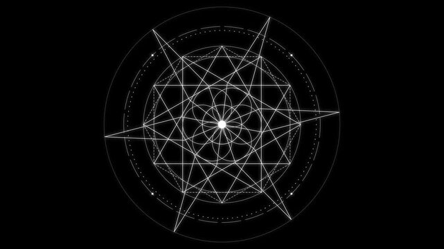 Obsidian Sacred Geometry Perfect Symmetrical Balance Abstract Animation