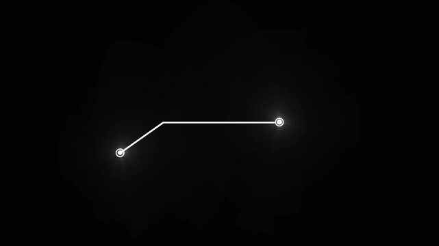 Call out animation on black background, frame element. Hud callout rectangle animation,