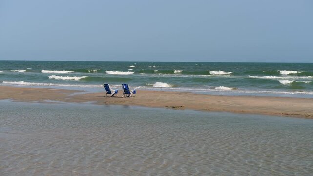 Relaxing beach ocean scene summer landscape