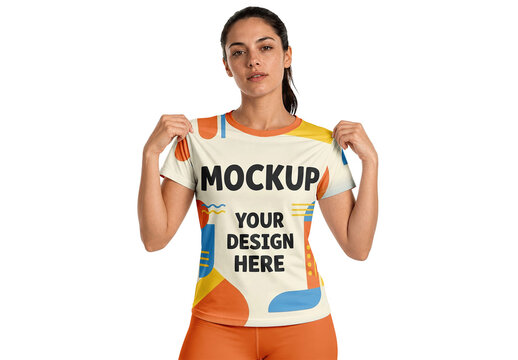 T Shirt Chest Pull Mockup