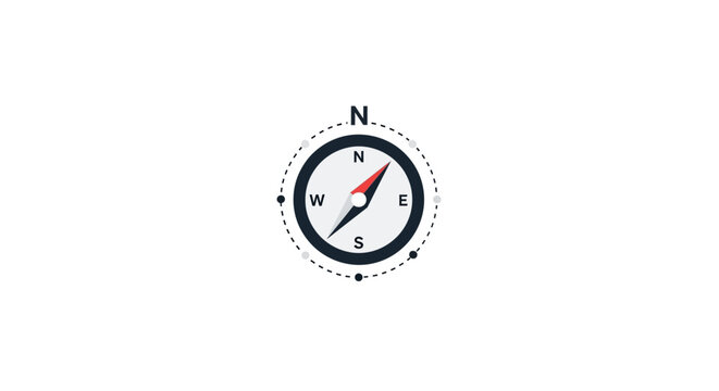 Compass Navigation Tool Direction Indicator.