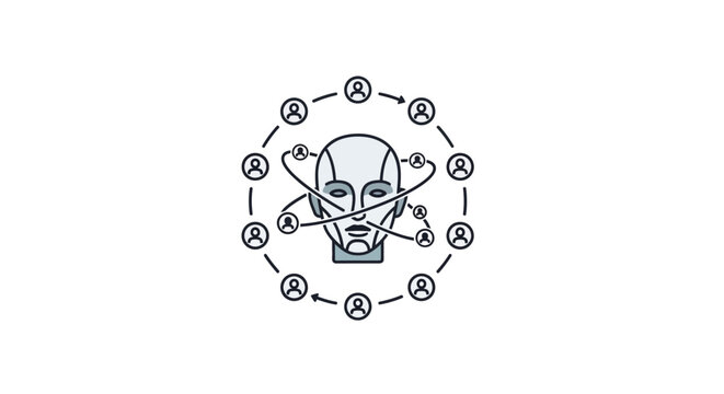 Black and white skull icon design.