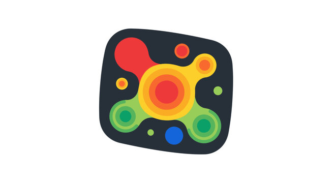 Colorful Fidget Spinner Toy Closeup.