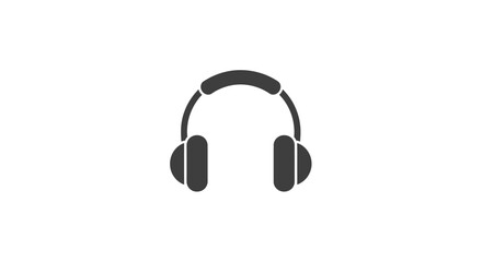 Black Headphones on White Background. © Asem
