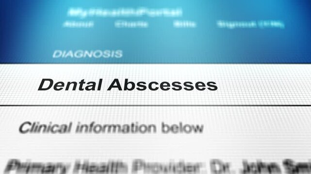  Generic Health Portal with Tooth or Oral Pain - Dental abscesses