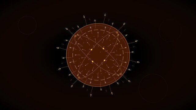 Golden Aether Pathogen Virus Attack Minimalist Data Animation