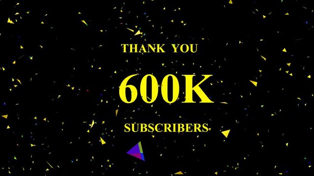 Celebratory confetti explosion background highlighting milestone achievement six hundred thousand