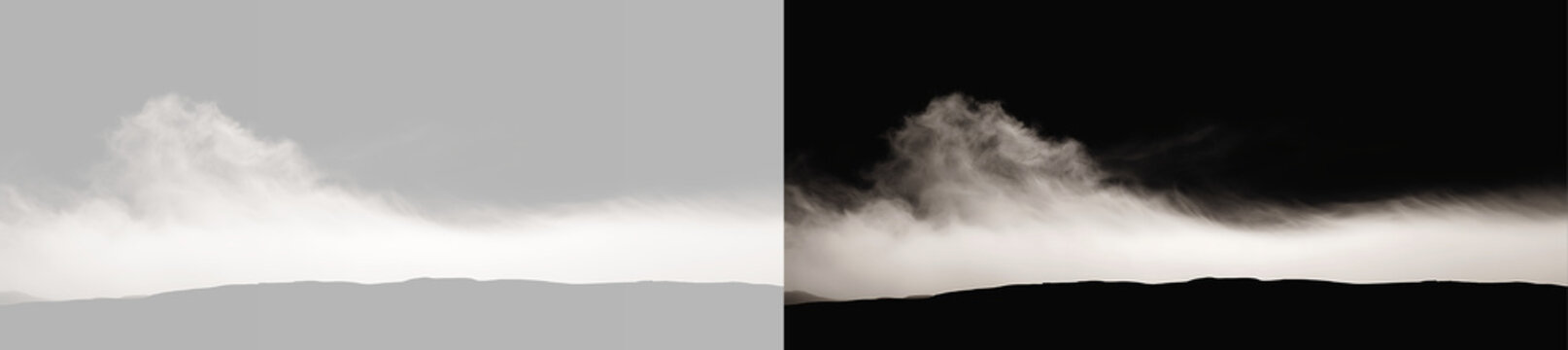 Dust Cloud Horizon Line and Ground Fog Particle Storm Sand Storm Horizon and Low-Lying Smoke Effect Asset