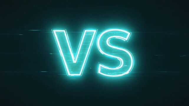 "VS" sign. Versus.