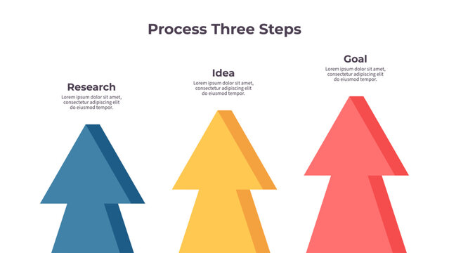 Business infographic template. Process chart with three options, steps. Vector chart.