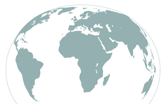 World map icons featuring curved globe silhouettes, global business networks, geography concepts, and worldwide infographic elements, vector, designs