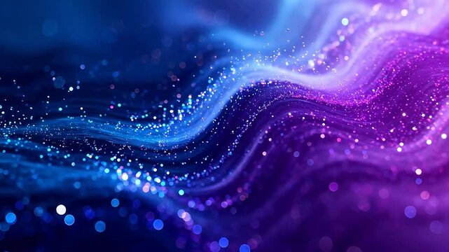 Abstract colorful wave with sparkles