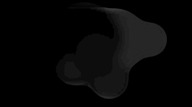 Polished Hematite Obsidian Abstract Liquid Chrome Metal Animation