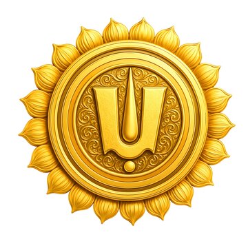 Indian Hindu Religion festival of Lakshmi Puja and Diwali worship with Goddess golden statue of devi Lakshmi or Gajalakshmi for wealth and prosperi