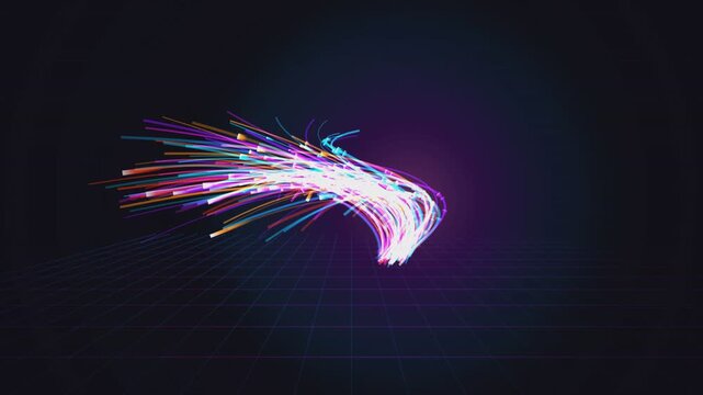 Abstract Neon Synapse Hyper-Speed Flow Seamless Loop with s