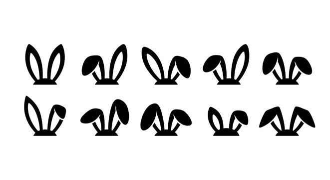 Rabbit Ears Icon Set