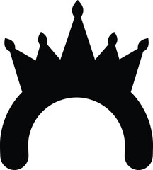 Silhouette vector of a royal crown headband for princess parties design © Tamjida Alam