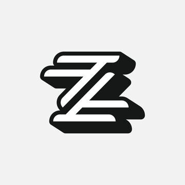 Letter Z 3D Logo type wordmark