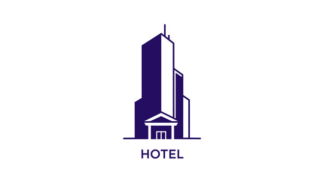 Modern hotel building architecture design.