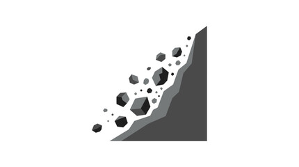 Rockfall Landslide Icon © astuti