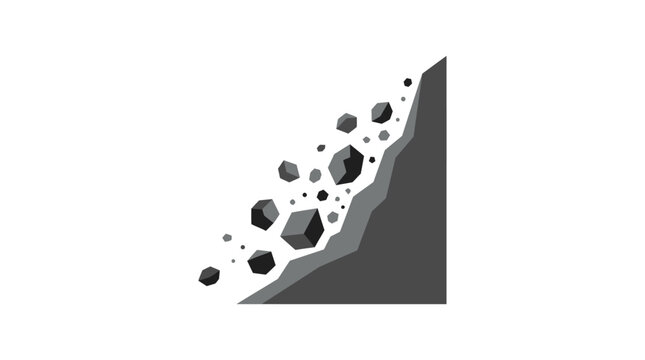 Rockfall Landslide Icon