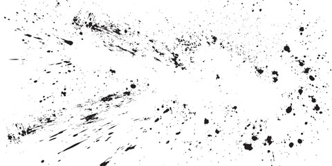 Fototapeta premium Black grunge texture with splatters and scratches and various small and big speckled are surrounding the background