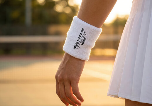 Sport Wristband Logo Branding Mockup