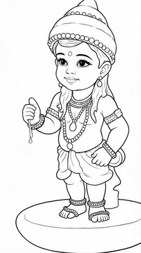 Little Krishna holding milk &mdash; tender, playful atmosphere of Janmashtami and divine childhood