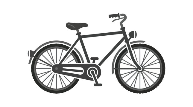 Bicycle with black frame and seat.