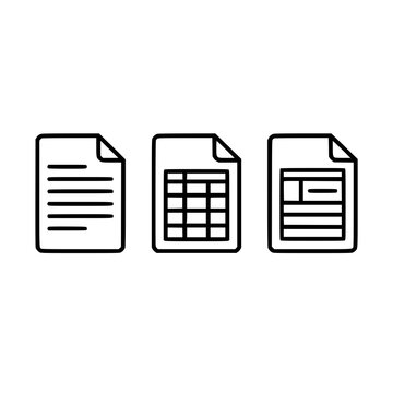 Document File Outline Icons Premium Editable SVG Vector Collection