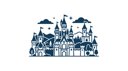 Fantasy Castle Architecture Medieval Style. © Kasimun
