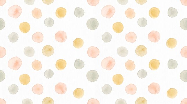 Soft watercolor polka dot pattern with pastel colors.