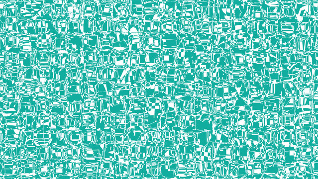 Abstract Teal and White Autostereogram Revealing a Hidden 3D Pyramid Shape Optical Illusion. Flat vector illustration EPS 10.