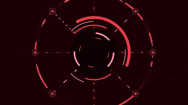 Minimalist Crimson Vector Ghost Circular High Frequency Trading Dark Pool Outline Animation