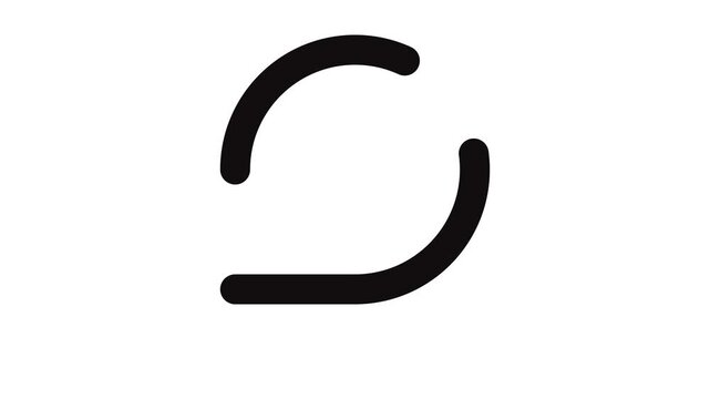 iteration cw animation outline icon.