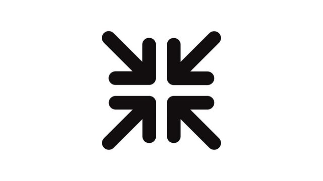 shrink arrow animation outline icon