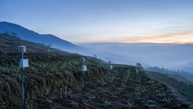 Field soil sensor network at dawn network at dawn modern commercial