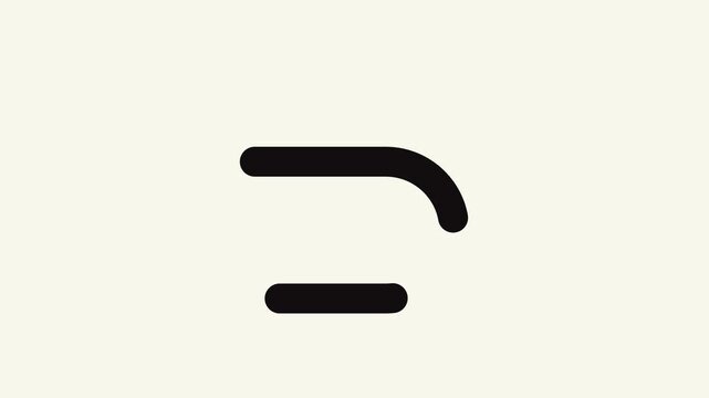 arrow undo animation outline icon