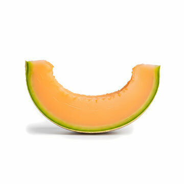 Fresh Sweet Cantaloupe Melon Wedge With Juicy Orange Flesh And Ripe Green Skin Harvested For Nutritious Snack And Healthy Lifestyle Choice To Provide Refreshing Summer Food Experience For