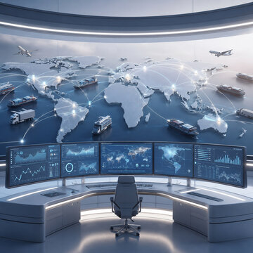 Global logistics control room