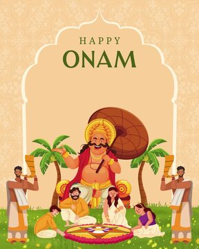 Onam Beige and Green Traditional Greeting Video